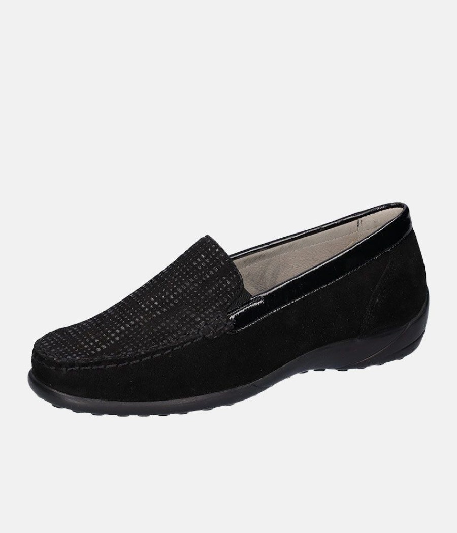 Waldlaufer Waldlaufer Plush Black Suede Loafers Best