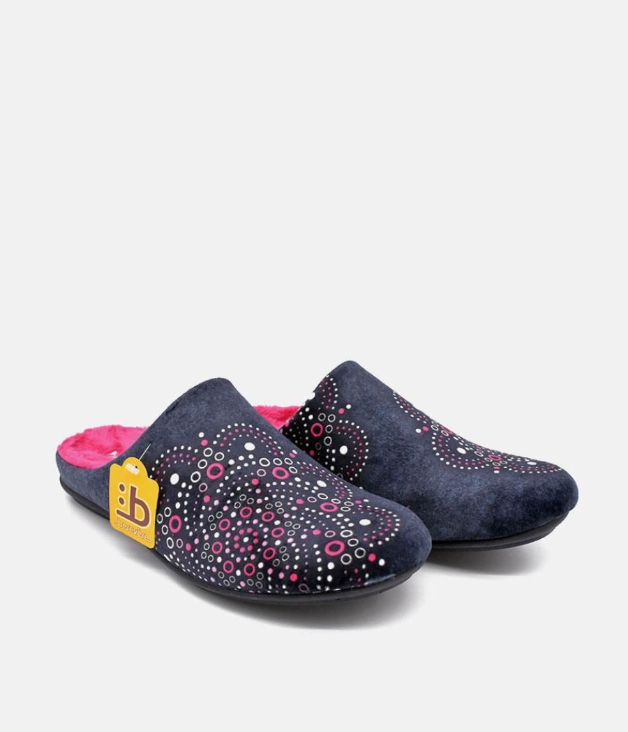 Berevere Pretty Navy Multi Slippers Online