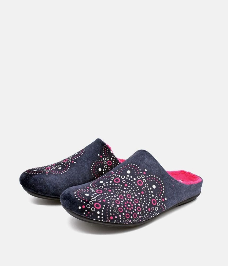 Berevere Pretty Navy Multi Slippers Online