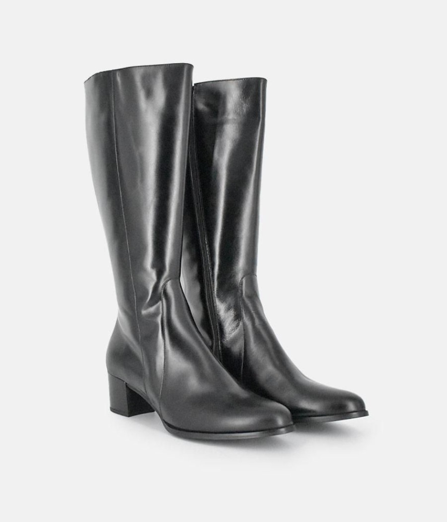 PieSanto Piesanto Fabulous Black Leather Long Boots Best