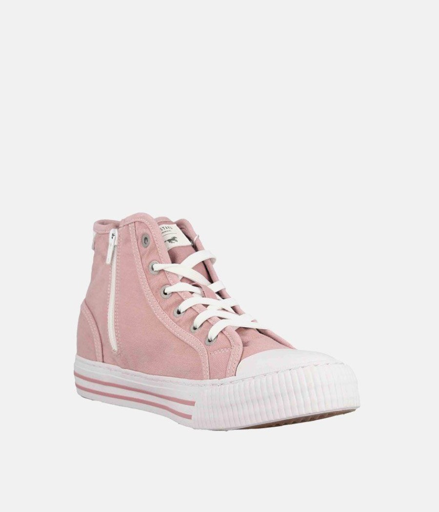 Mustang Mustang Pretty Rose Pink Hi-Top Trainers Wholesale