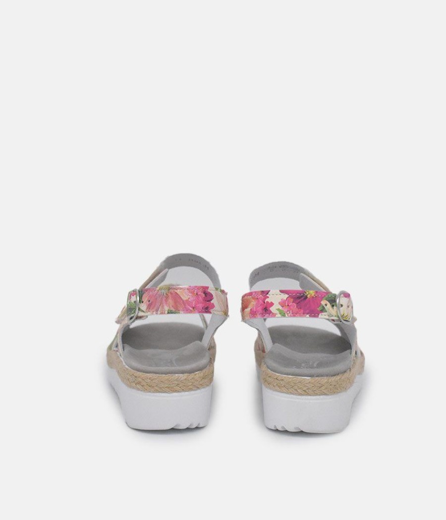 Semler Semler Pretty Pink Floral Wedge Sandals Clearance