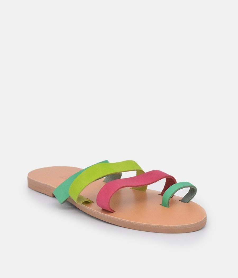 Glaritis Glaritis Gorgeous Colour Pop Sandals New