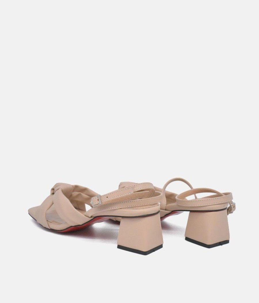 Belle & Lucy Belle & Lucy Dressy Beige Block Heels Sandals Wholesale