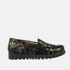 Waldlaufer Waldlaufer Plush Black/Metallic Loafers Online