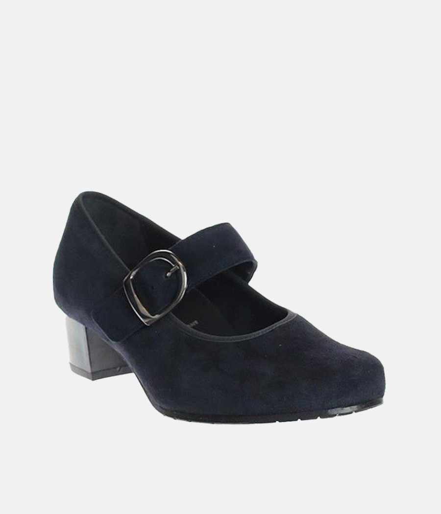 Semler Semler Stylish Midnight Blue Suede Mary Jane Best