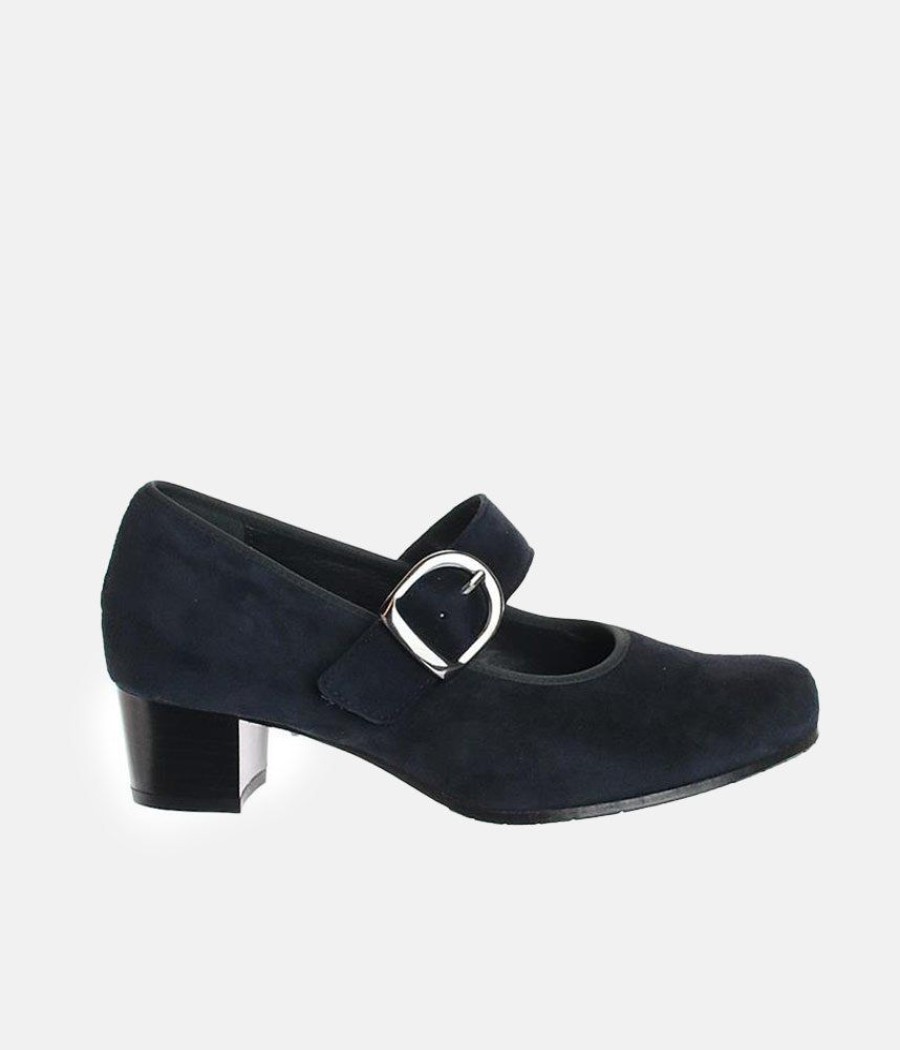 Semler Semler Stylish Midnight Blue Suede Mary Jane Best