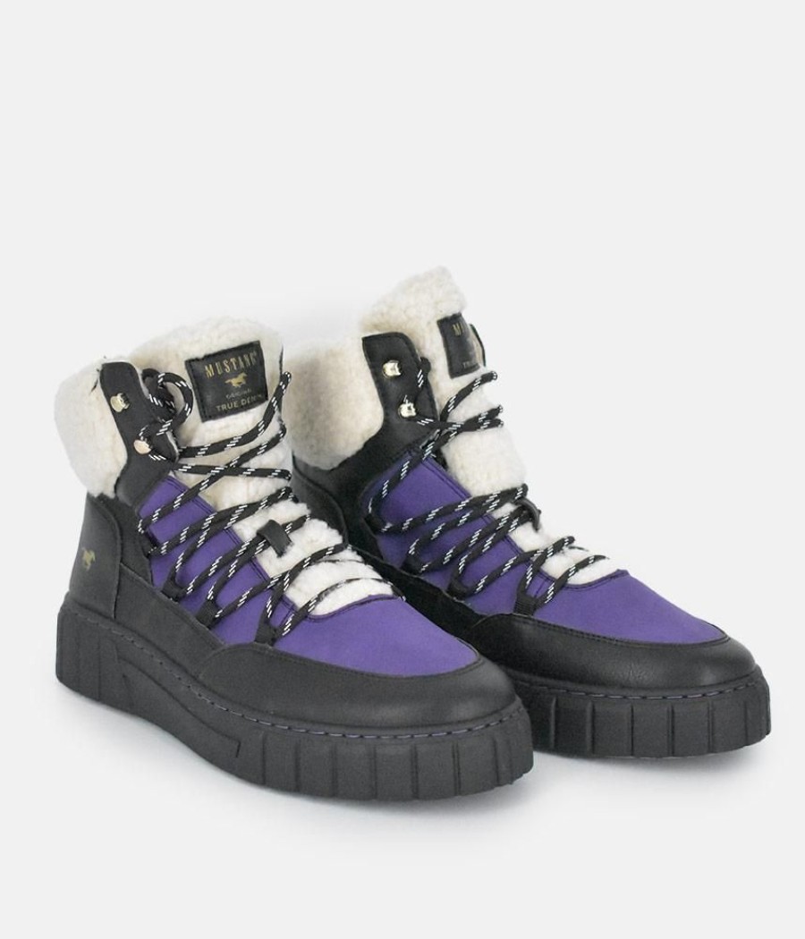 Mustang Mustang Cosy Purple Combi Winter Boots Online