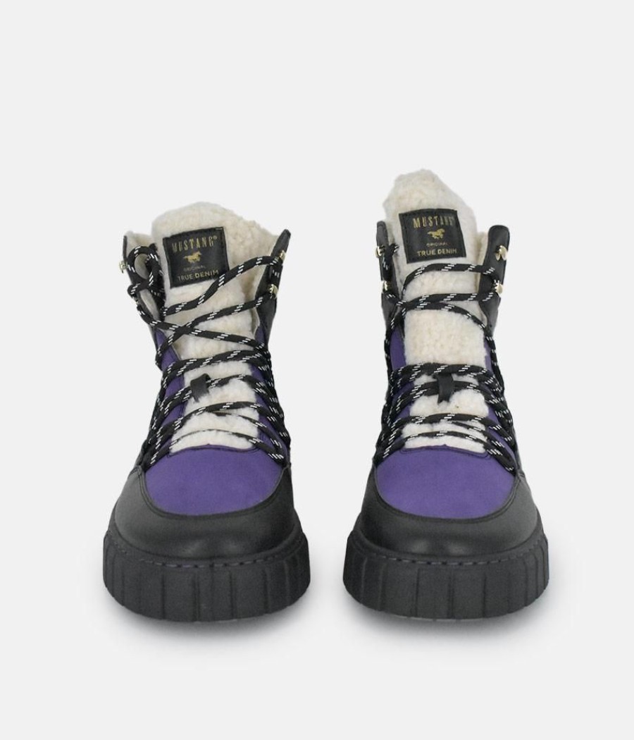 Mustang Mustang Cosy Purple Combi Winter Boots Online