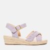 Andres Machado Stylish Malva Suedette Midi Wedges Online