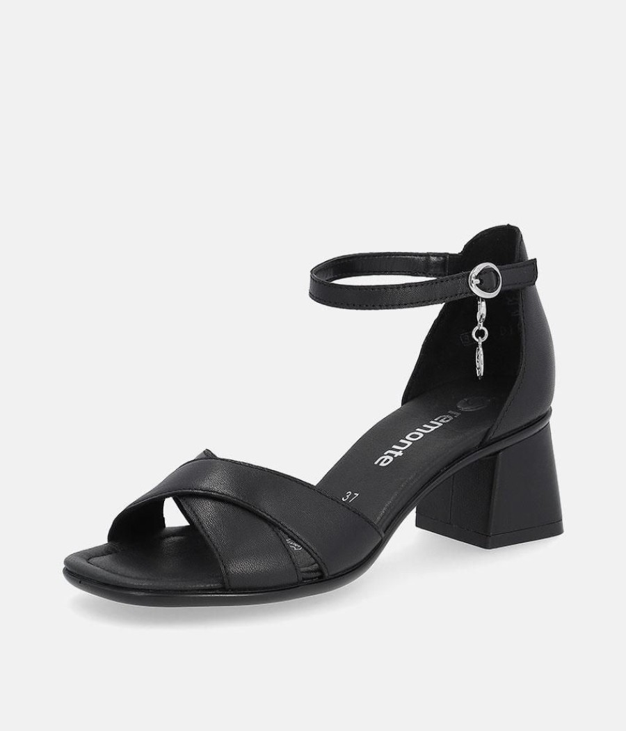 Remonte Remonte Chic Black Block Heel Sandals Hot