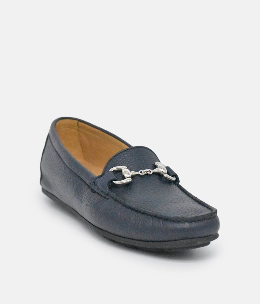 Vittoria Mengoni Vittoria Mengoni Premium Navy Blue Loafers Clearance