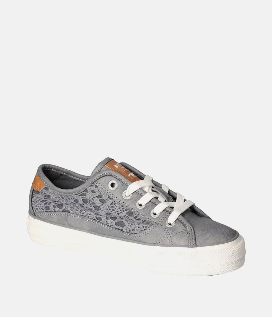 Mustang Mustang Fashionable Grey Lace Sneaker Clearance