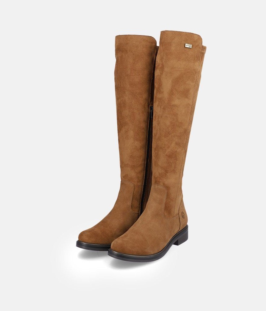 Remonte Remonte Fashionable Brown Suede Knee High Boots Best