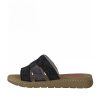 Jana Jana Pretty Black Leather Slides Online