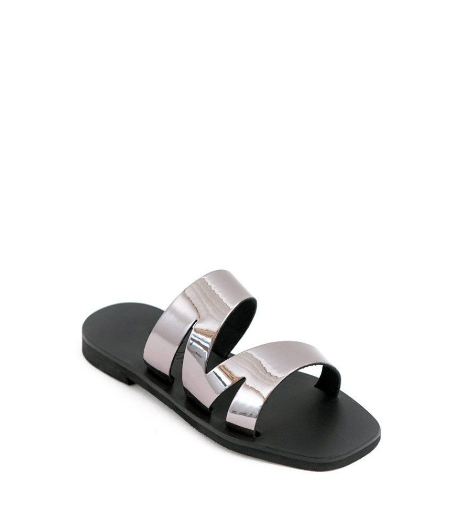 Glaritis Glaritis Stylish Silver Danaides Sandals Clearance