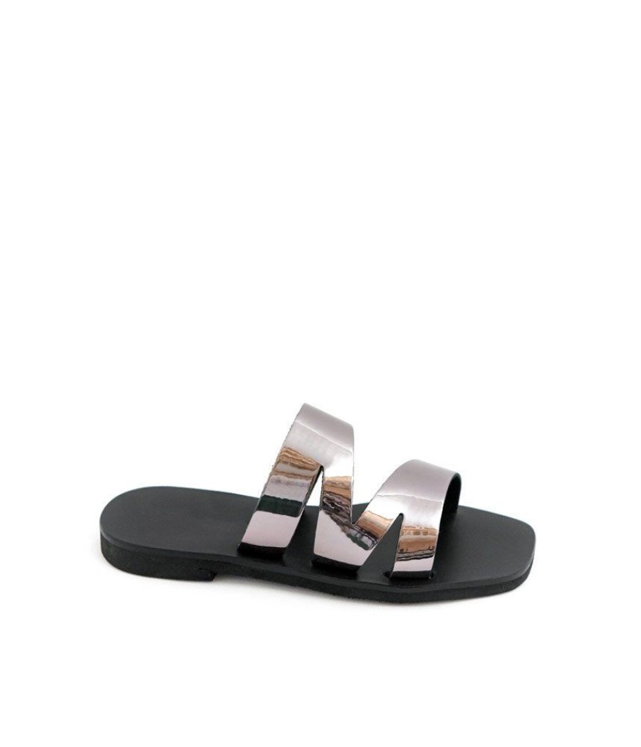 Glaritis Glaritis Stylish Silver Danaides Sandals Clearance