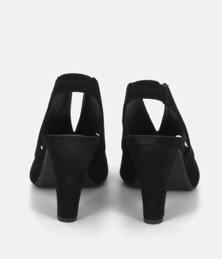 Cinderella Shoes Cinderella Shoes Stylish Black Suede Slingback Sandals Online