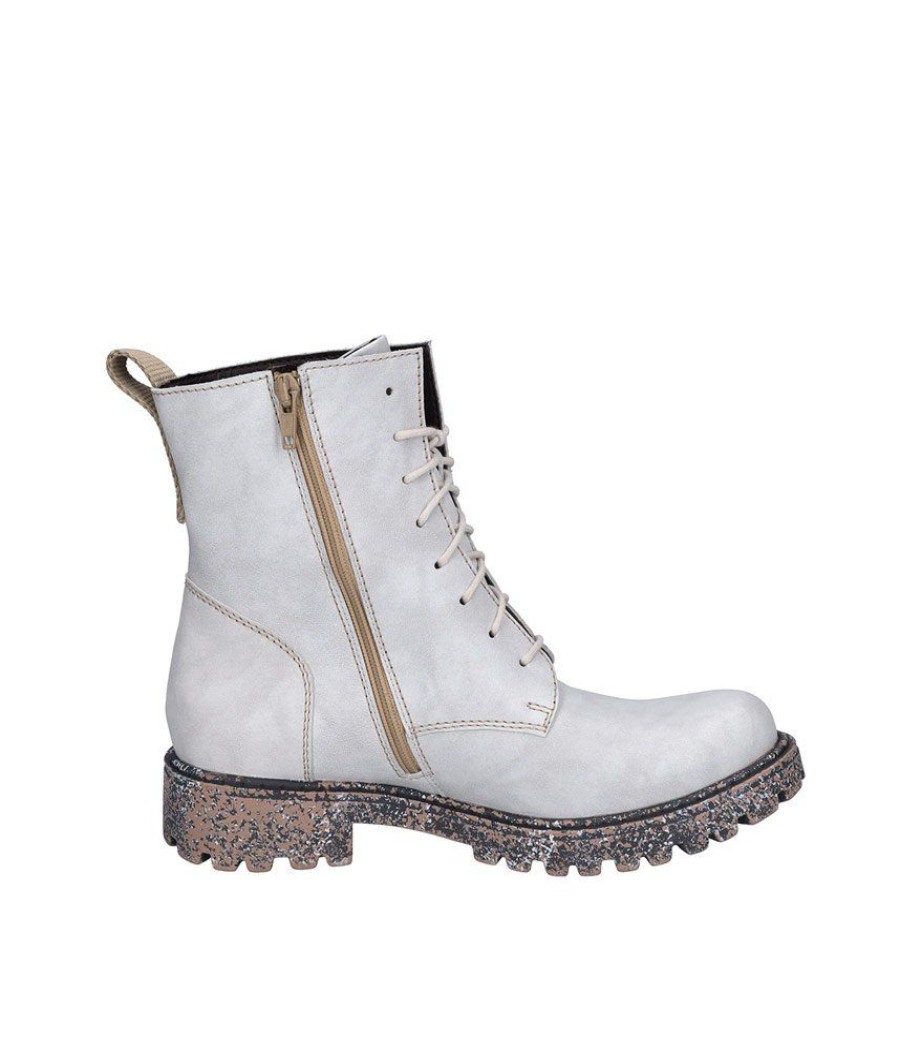 Josef Seibel Josef Seibel Military Style Off White Boots Clearance