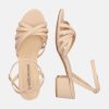 Andres Machado Dressy Beige Ankle Strap Sandals New