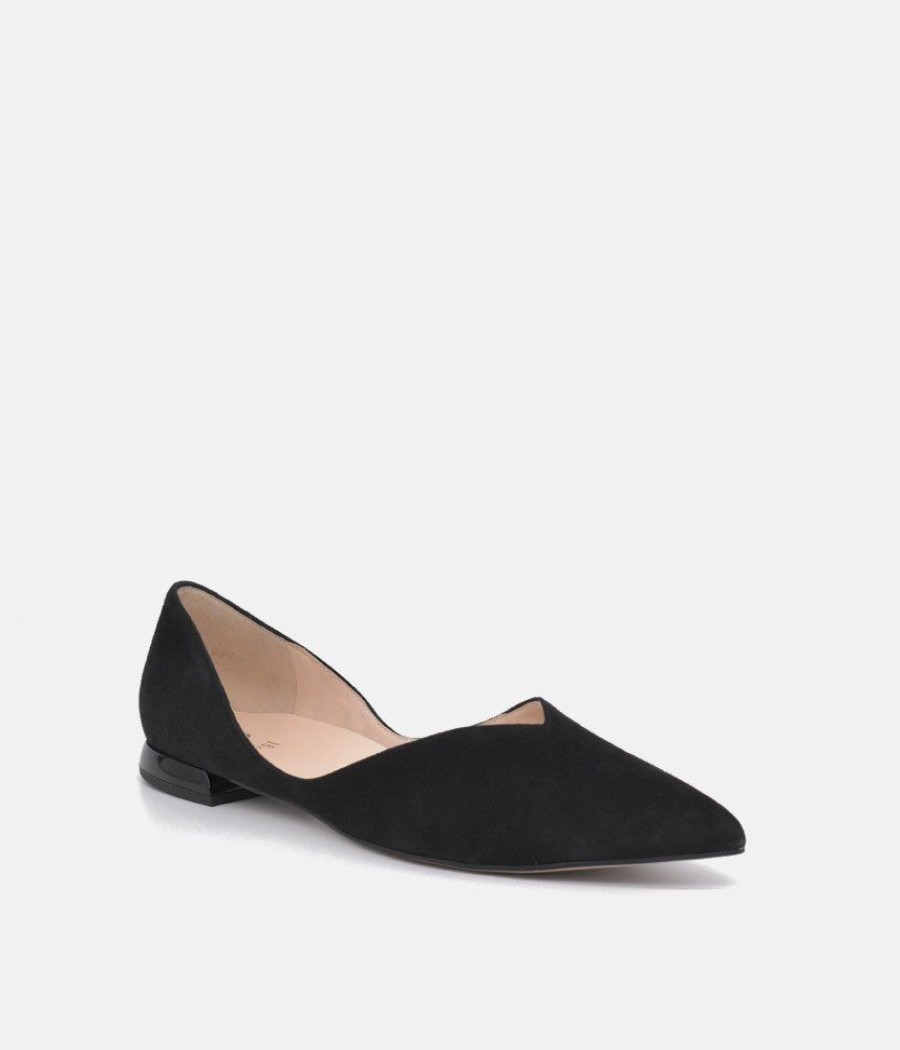 Hogl Hogl Chic Plush Black Suede Flats Online