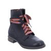 Josef Seibel Josef Seibel Trendy Lace Up Navy Combat Boots Wholesale