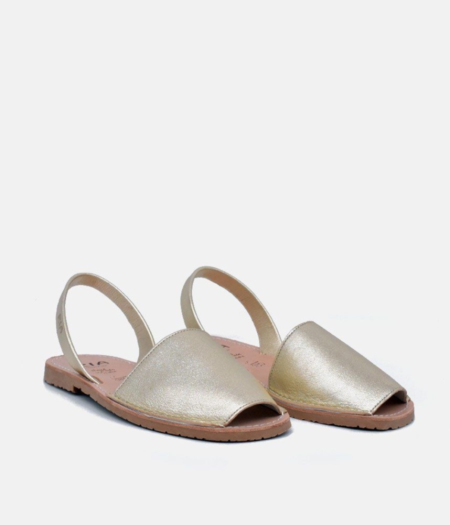 Ria Ria Elegant Metallic Golden Abarca Sandal Clearance