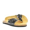 Emma Funky Cosmic Black Patent Leather Slides Best