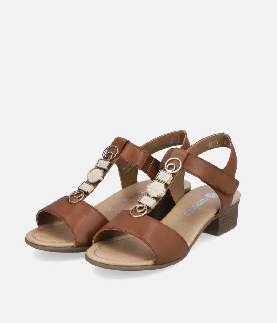 Remonte Remonte Dressy Muskat Brown T-Bar Sandals Wholesale