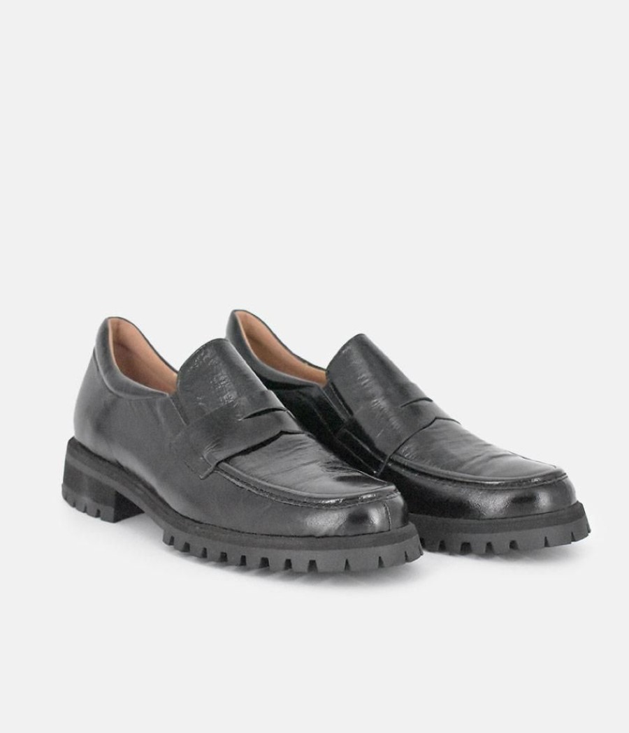 PieSanto Piesanto Deluxe Black Leather Loafers Clearance