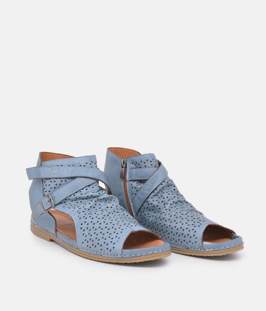 Palmiya Pretty Blue Open Toe Sandal Booties Online