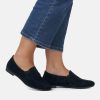 Remonte Remonte Classic Black Suede Slip On Shoes Clearance