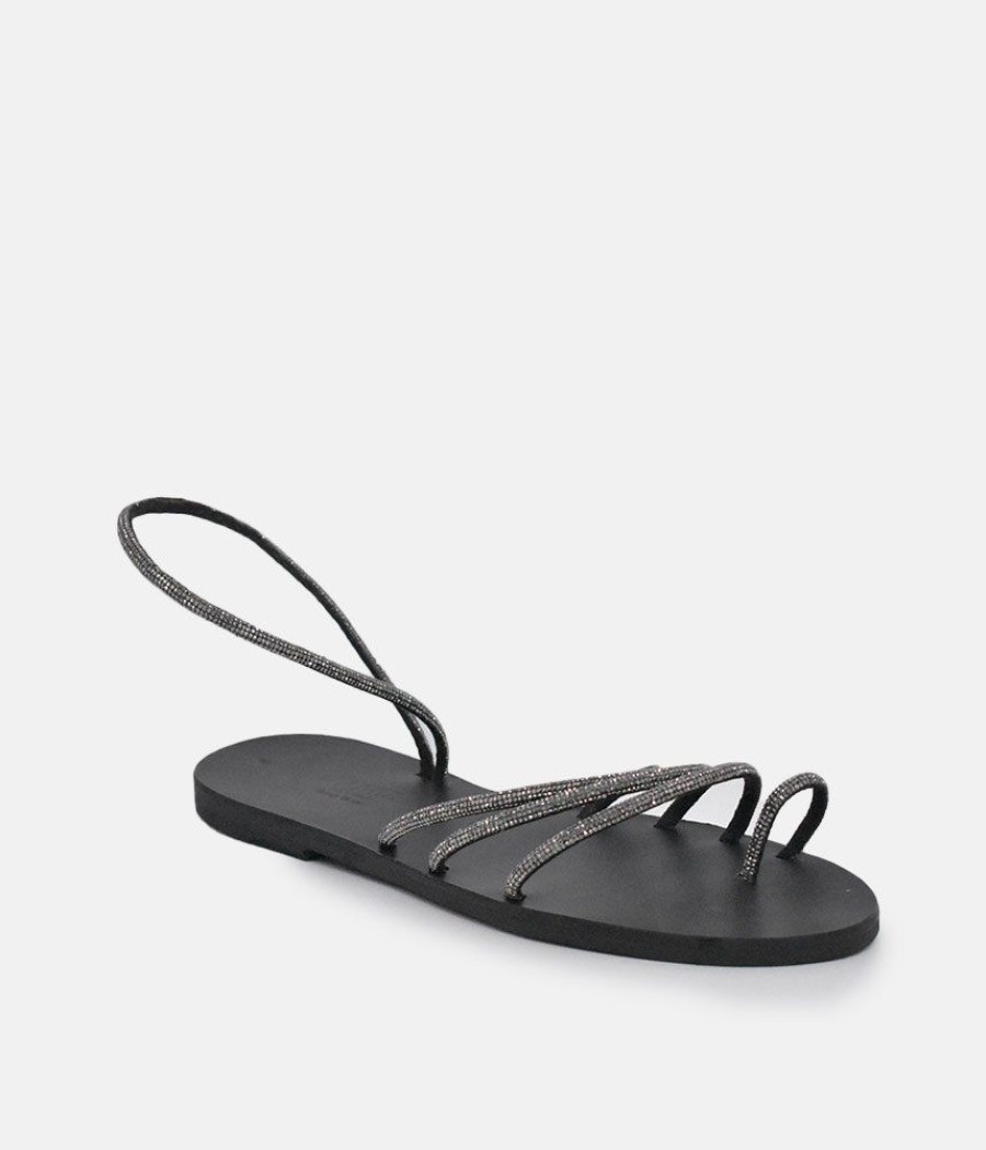 Glaritis Glaritis Classic Black Minimalist Sandals New