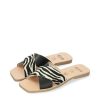 Ria Ria Luxurious Zebra Leather Slip On Sandals Best