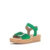 Gabor Gabor Stylish Green Cork Wedge Sandals Online