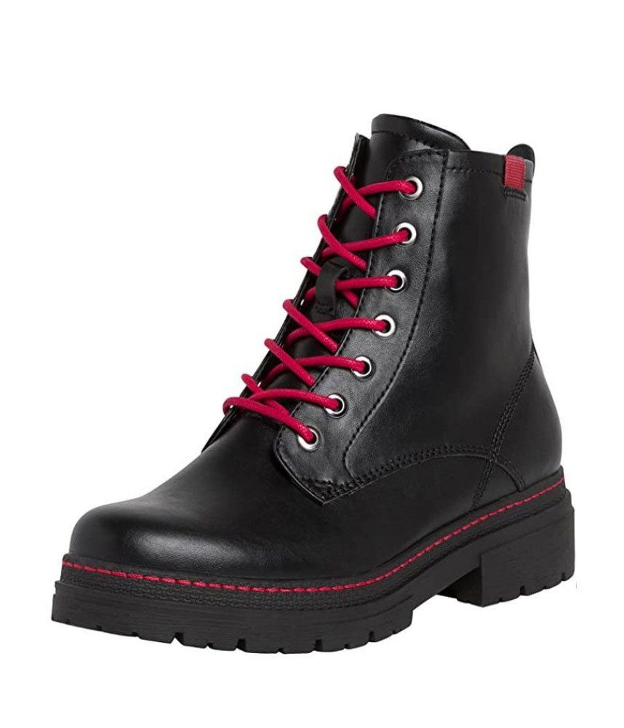 Jana Jana Funky Black/Red Ankle Boots Best