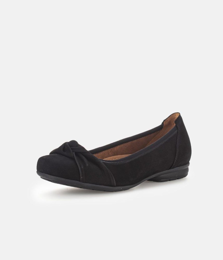 Gabor Gabor Plush Black Knot Slip On Shoe Wholesale