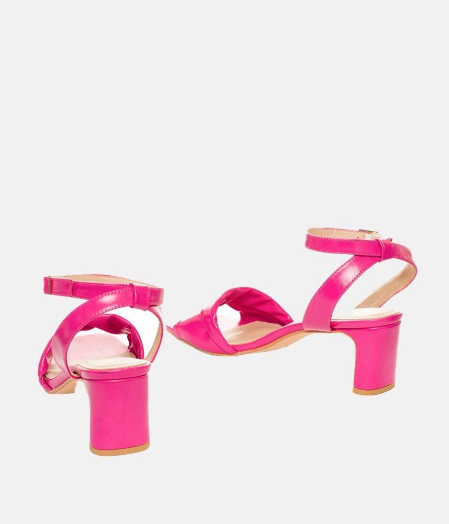 Andres Machado Versatile Hot Pink Occasion Leather Sandals Wholesale