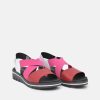 PieSanto Piesanto Premium Pink Multi Wedge Sandals Wholesale