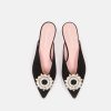 Pretty Ballerina Pretty Ballerinas Plush Black Velvet Mule Online