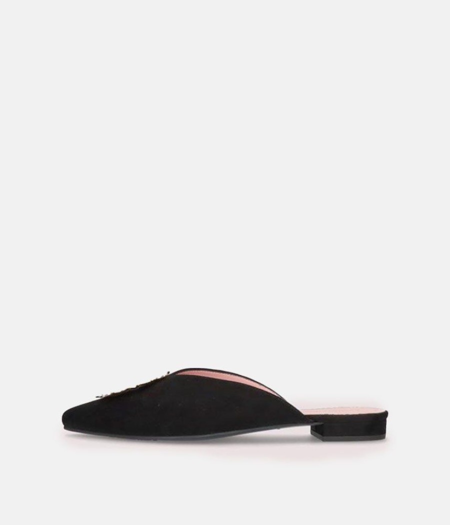 Pretty Ballerina Pretty Ballerinas Plush Black Velvet Mule Online