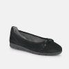 Tamaris Tamaris Versatile Black Suede Round Toe Flats Hot