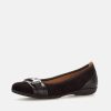 Gabor Gabor Stylish Black Leather/Suede Ballet Flats Best