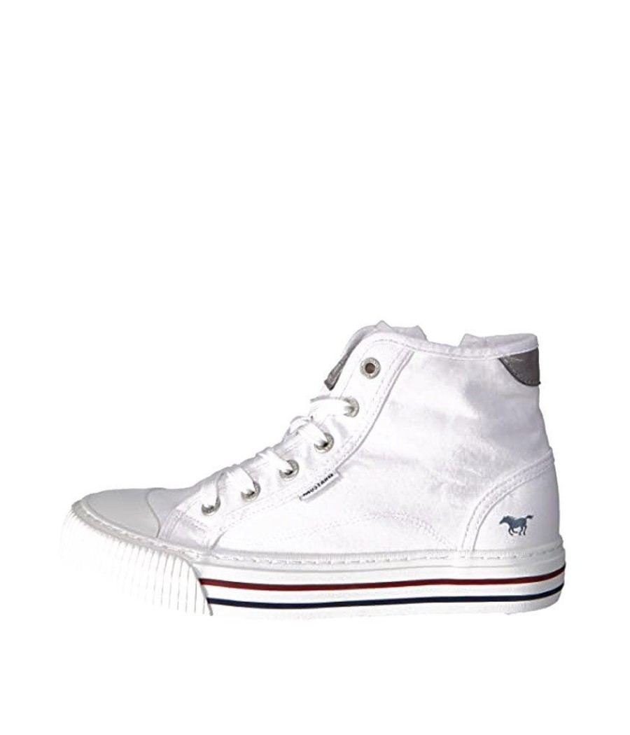 Mustang Mustang Versatile White Hi-Top Trainers Online