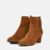 Brenda Zaro Premium Cognac Suede Ankle Boots Best