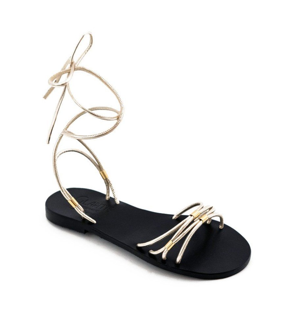 Glaritis Glaritis Gorgeous Strappy Gold Europa Sandals Hot