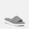 Tamaris Tamaris Comfort Grey Quilted Slip On Sandals Clearance