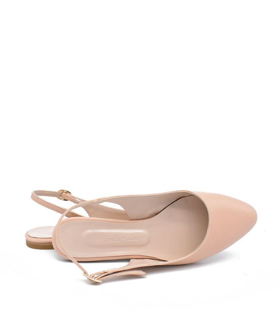 Belle & Lucy Stylish Beige Slingback Flats Best