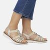 Remonte Remonte Dressy Beige Elasticated Sandals New