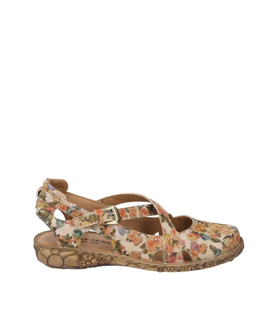 Josef Seibel Josef Seibel Pretty Beige Floral Closed Toe Sandals Wholesale